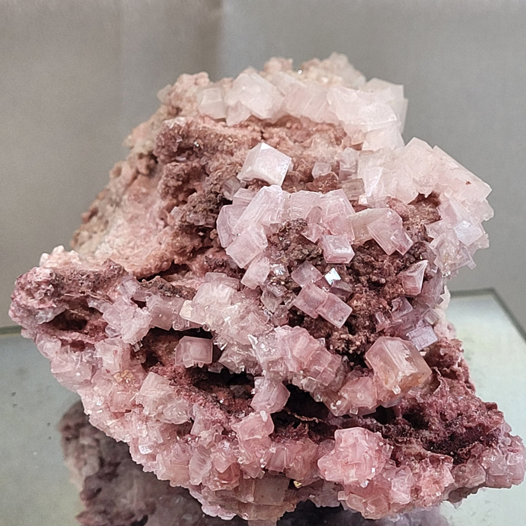 Pink Halite Crystal Specimen | Trona, California | Collector Mineral Display Piece | 445g | 134.3mm