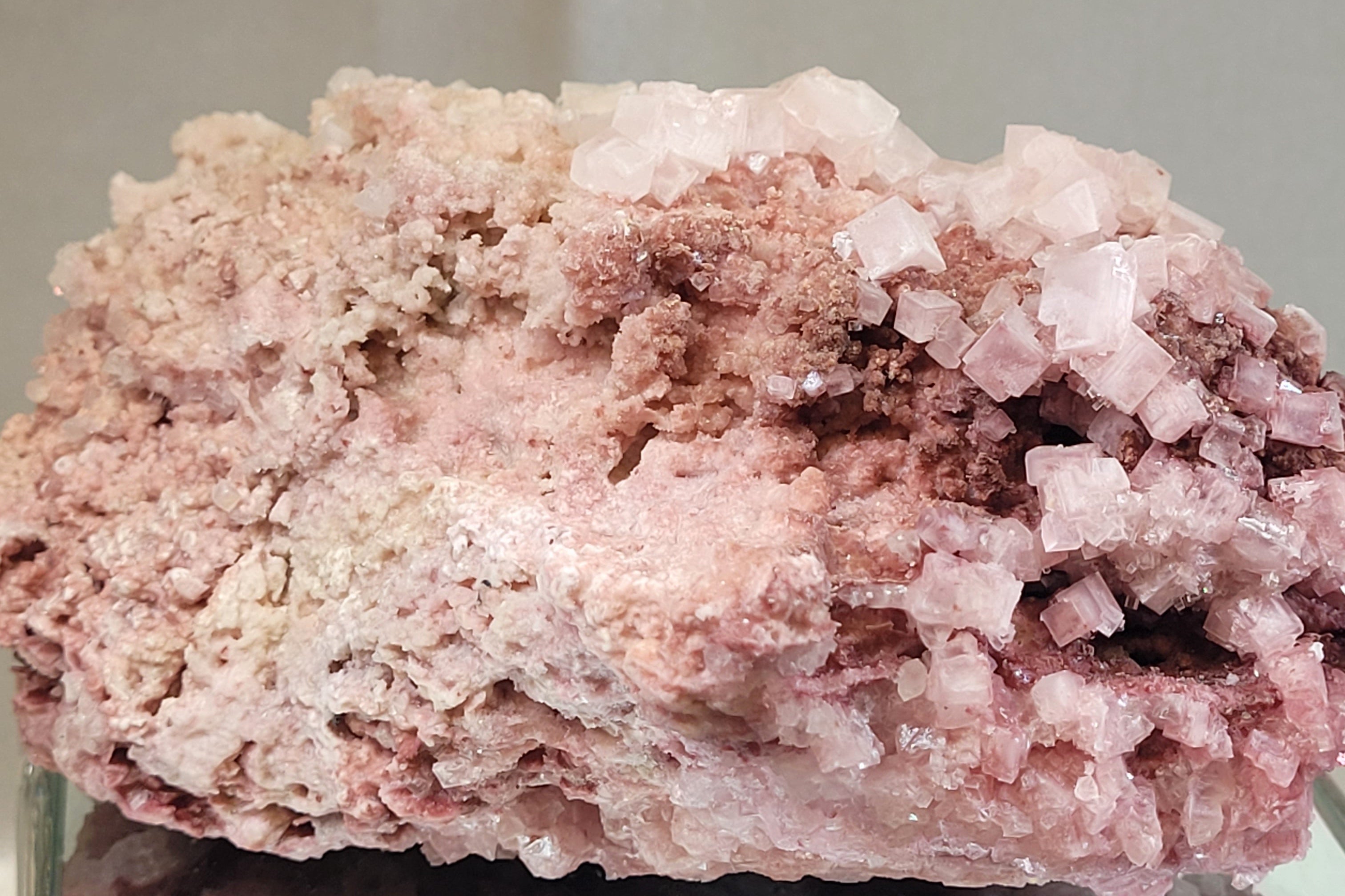 Pink Halite Crystal Specimen | Trona, California | Collector Mineral Display Piece | 445g | 134.3mm