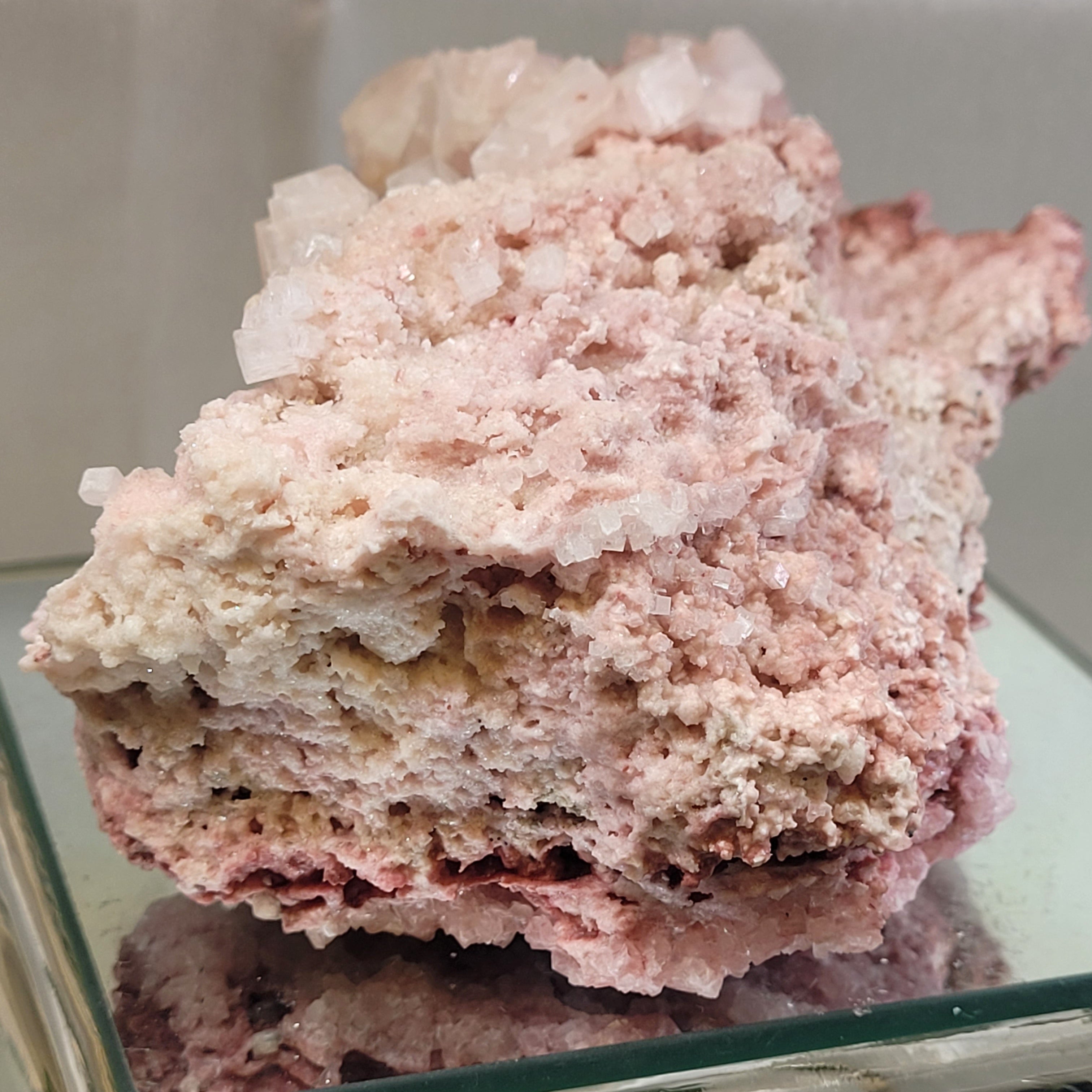 Pink Halite Crystal Specimen | Trona, California | Collector Mineral Display Piece | 445g | 134.3mm
