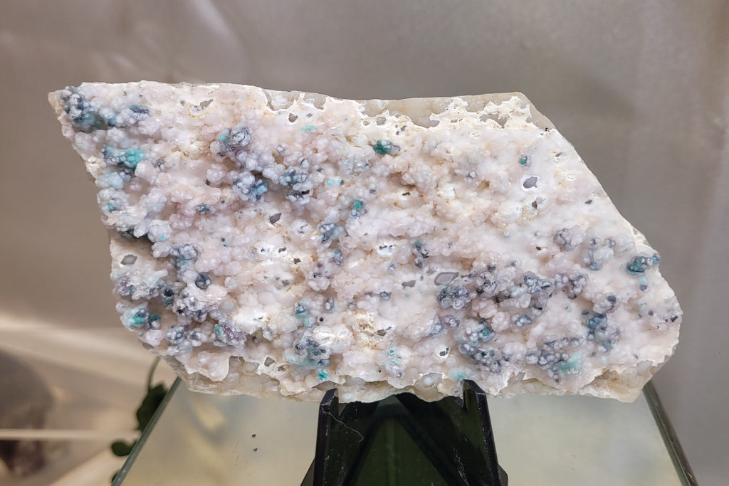 Botryoidal Chrysocolla on Chalcedony | Natural Mineral Specimen | Exact Piece