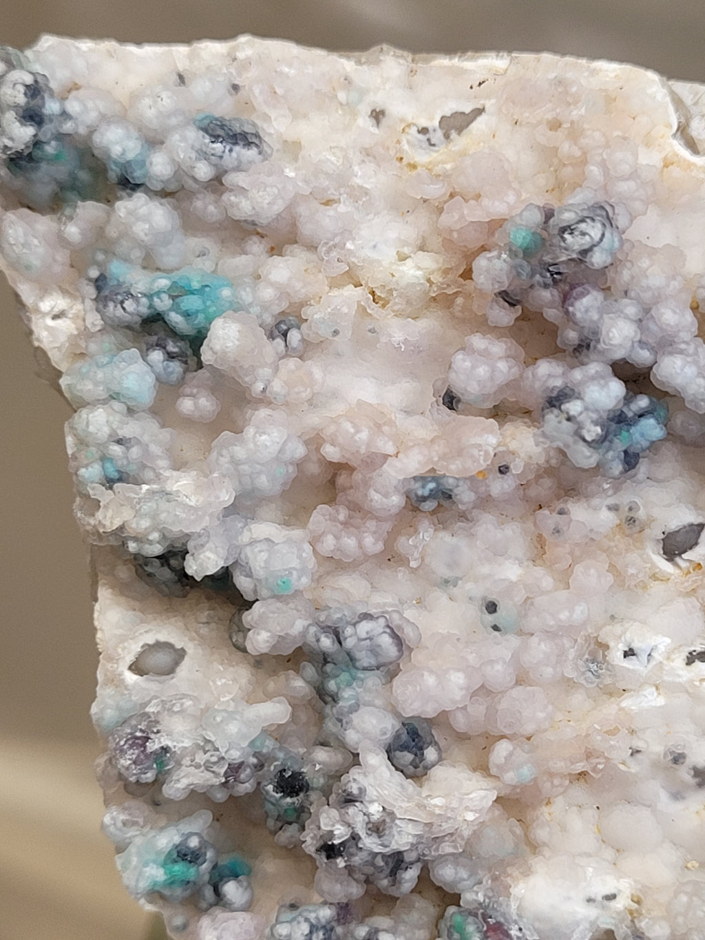 Botryoidal Chrysocolla on Chalcedony | Natural Mineral Specimen | Exact Piece
