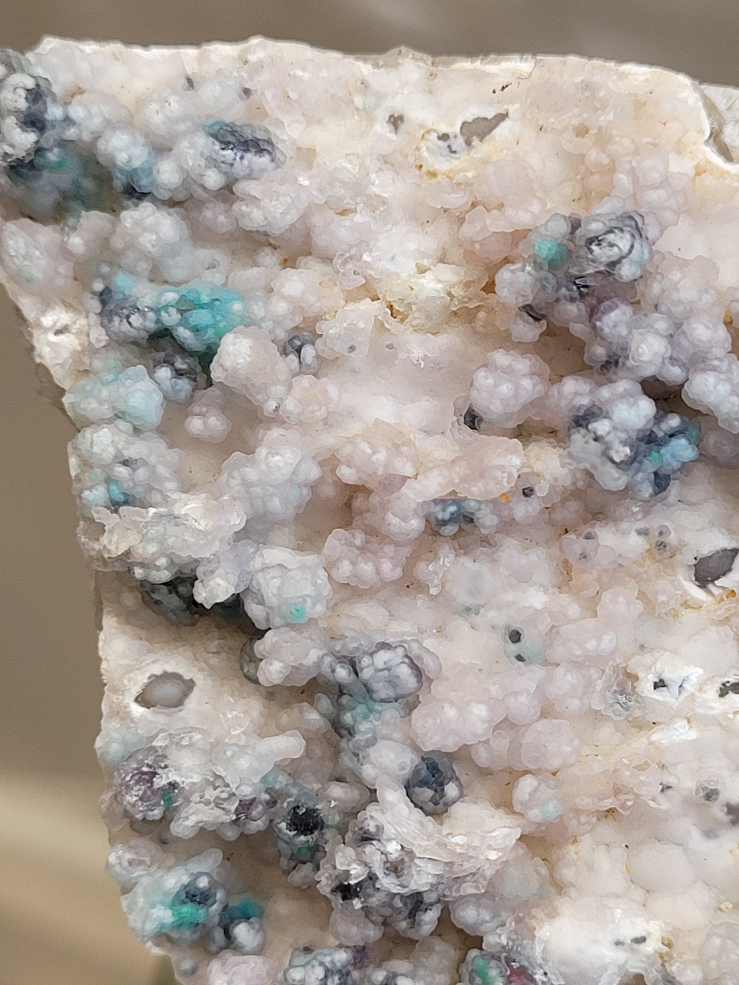 Botryoidal Chrysocolla on Chalcedony | Natural Mineral Specimen | Exact Piece