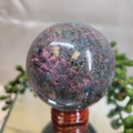 Ruby in Kyanite Sphere | 59.7mm Natural Crystal Sphere | Fluorescent Ruby Crystal Ball