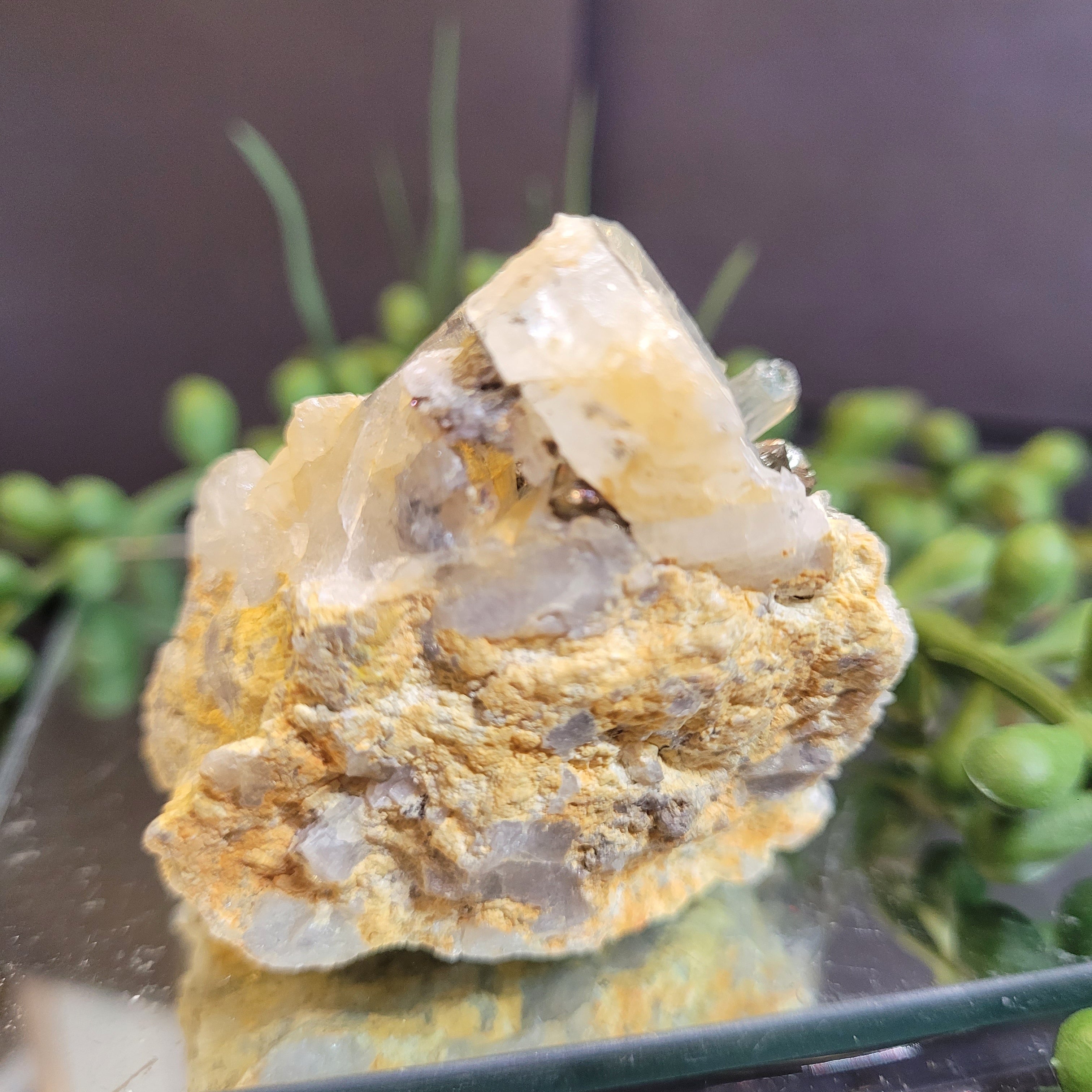 Pyrite with Quartz Crystal Cluster | Natural Metallic Mineral Specimen | 108g Collector Display Piece