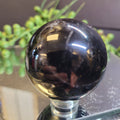Natural Black Morion Quartz Sphere | 40.2mm Polished Crystal Sphere | 90g