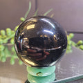 Natural Black Morion Quartz Sphere | 41.3mm Polished Crystal Sphere | 98g