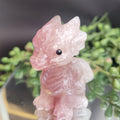 Strawberry Quartz Baby Dragon Carving | Fantasy Crystal Figurine
