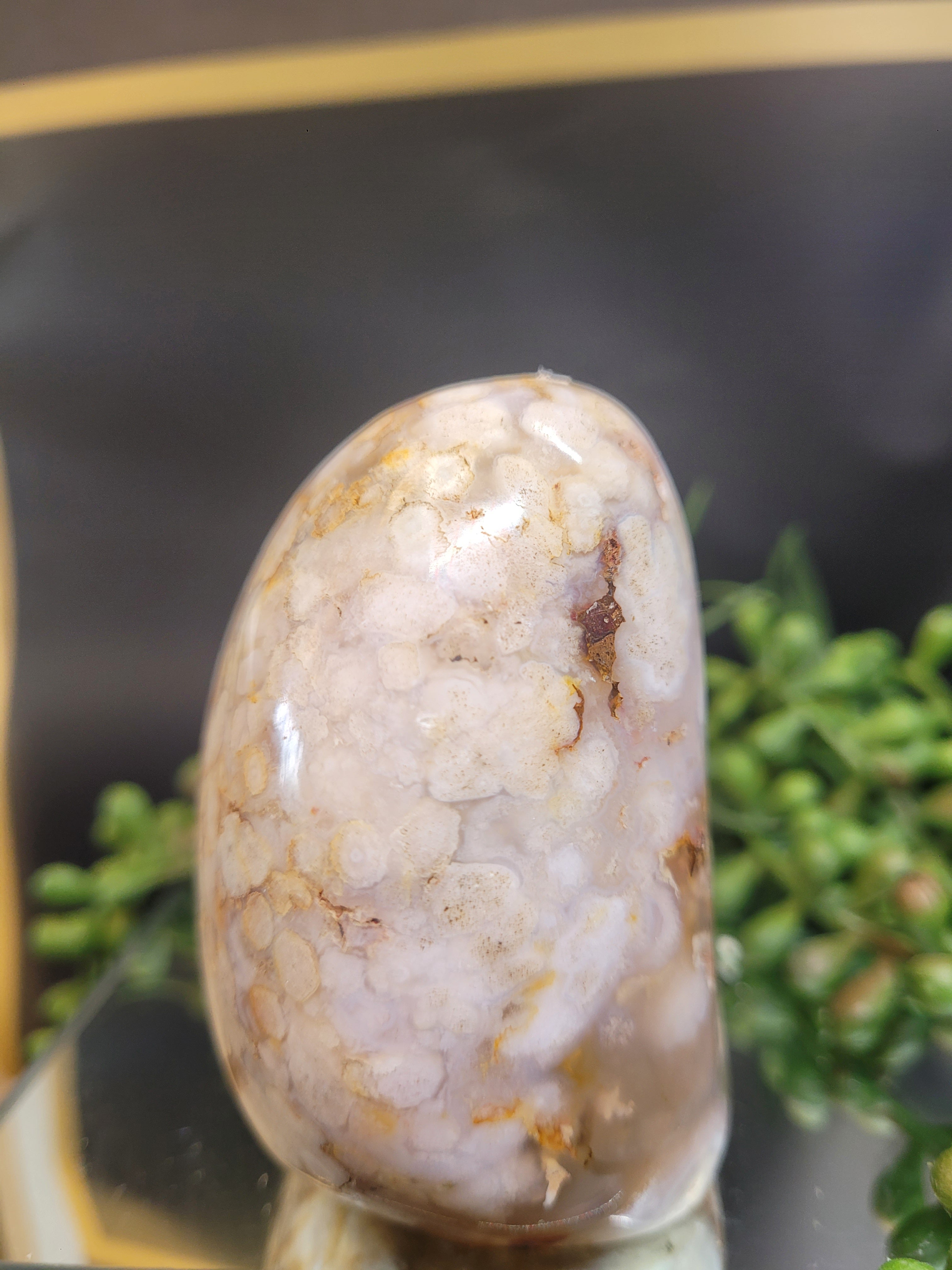 Flower Agate Freeform with UV Reactive Chalcedony