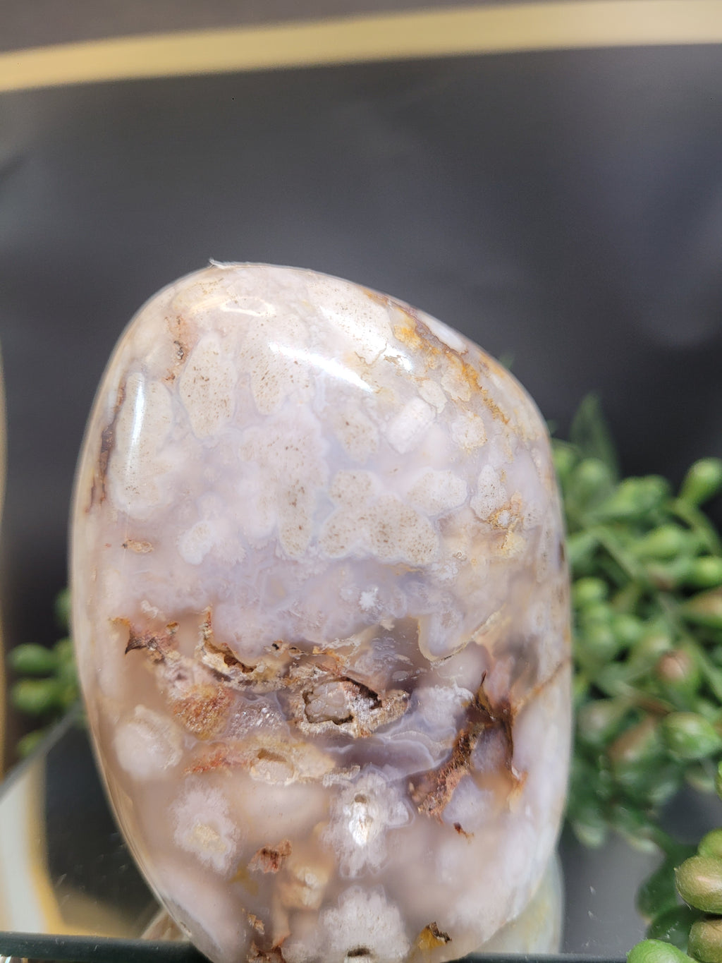 Flower Agate Freeform with UV Reactive Chalcedony