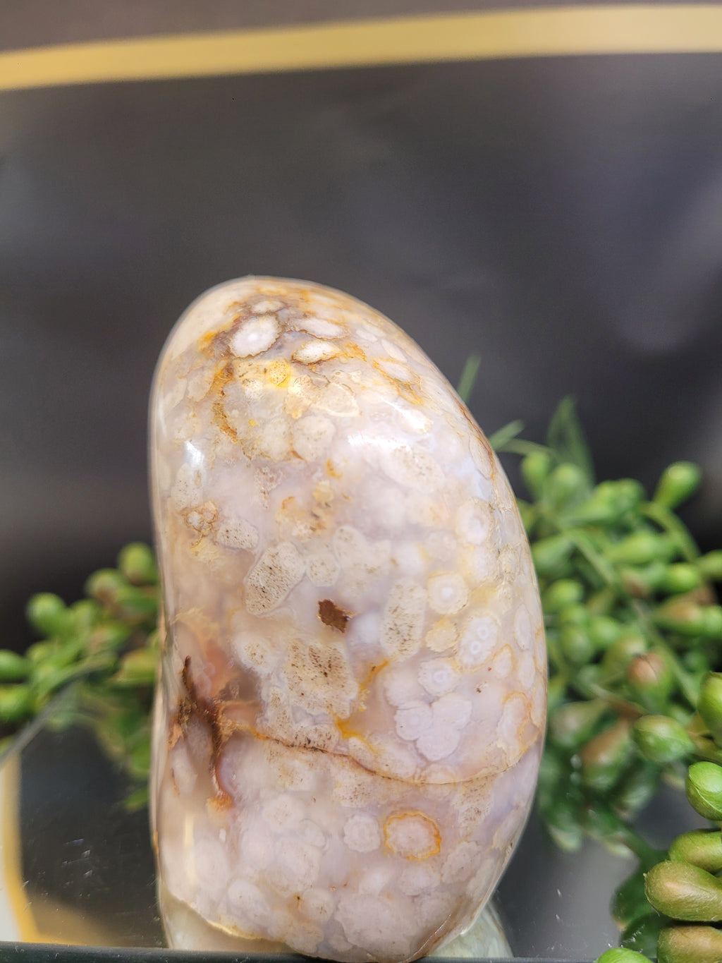 Flower Agate Freeform with UV Reactive Chalcedony