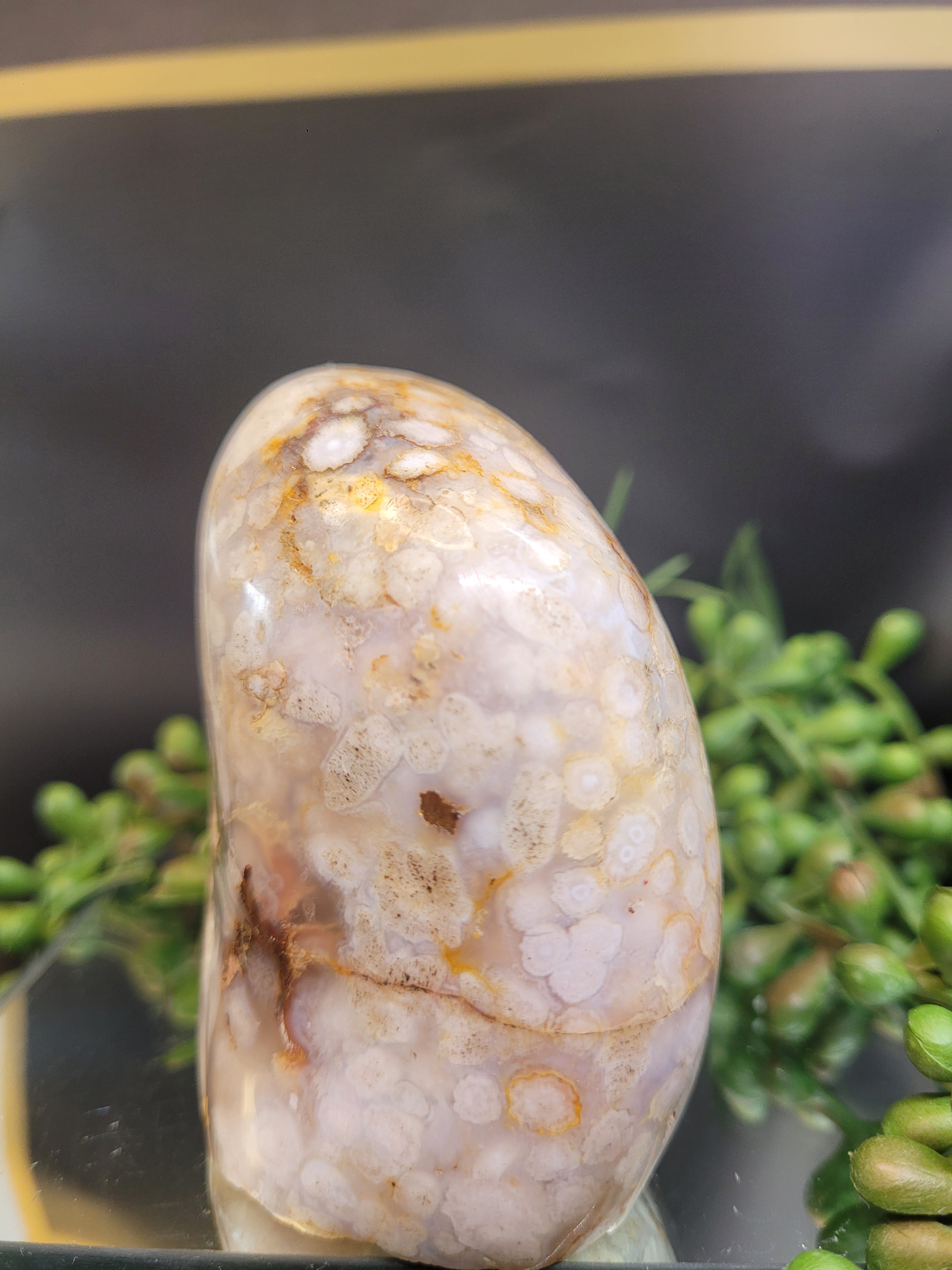 Flower Agate Freeform with UV Reactive Chalcedony
