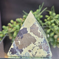 Serpentine with Pyrite Pyramid