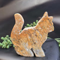 Blue Plume Agate Cat • Autumn Plume Carving