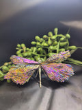 Rainbow Titanium Black Kyanite Dragonfly