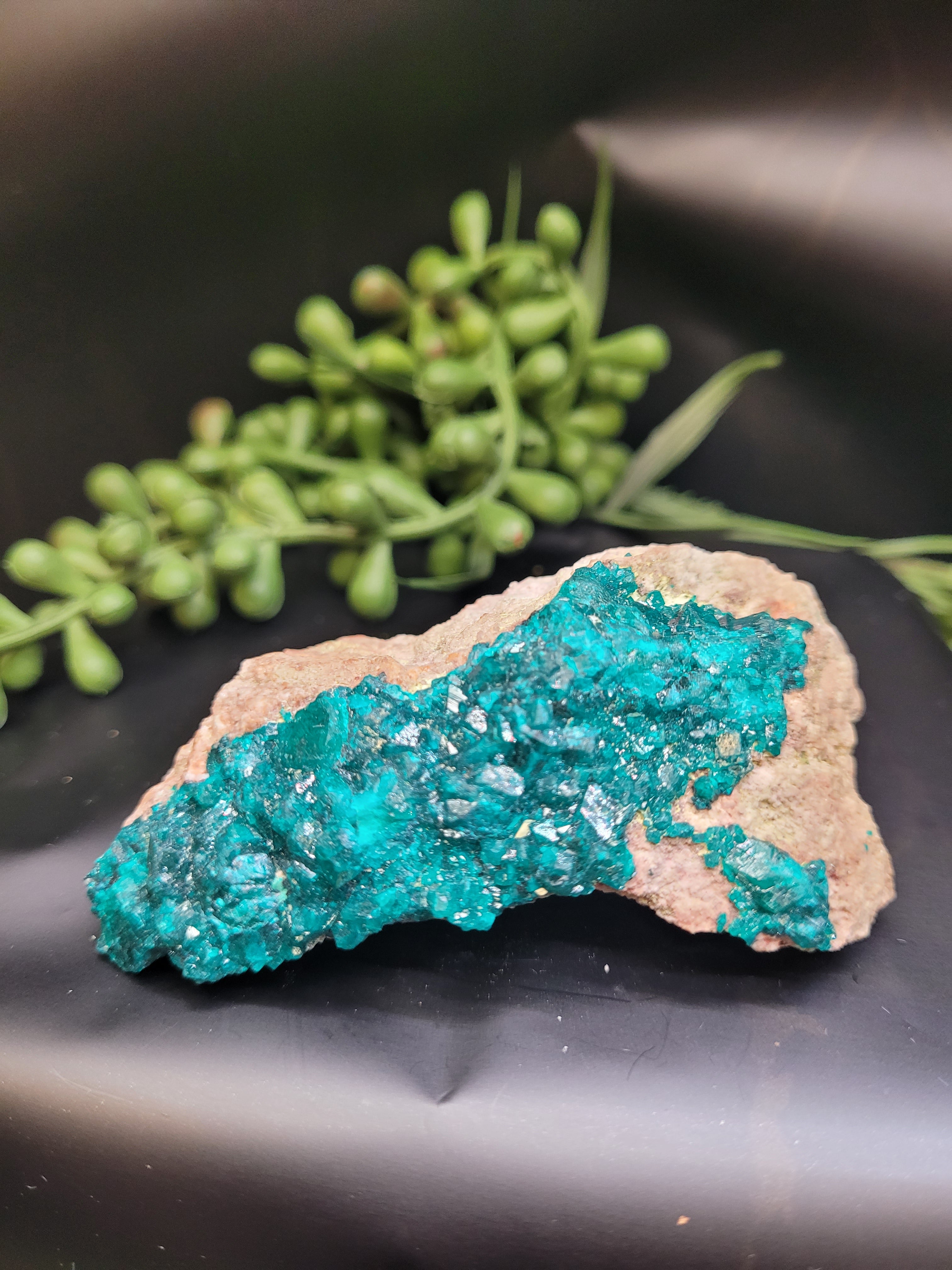 Dioptase Specimen on Matrix