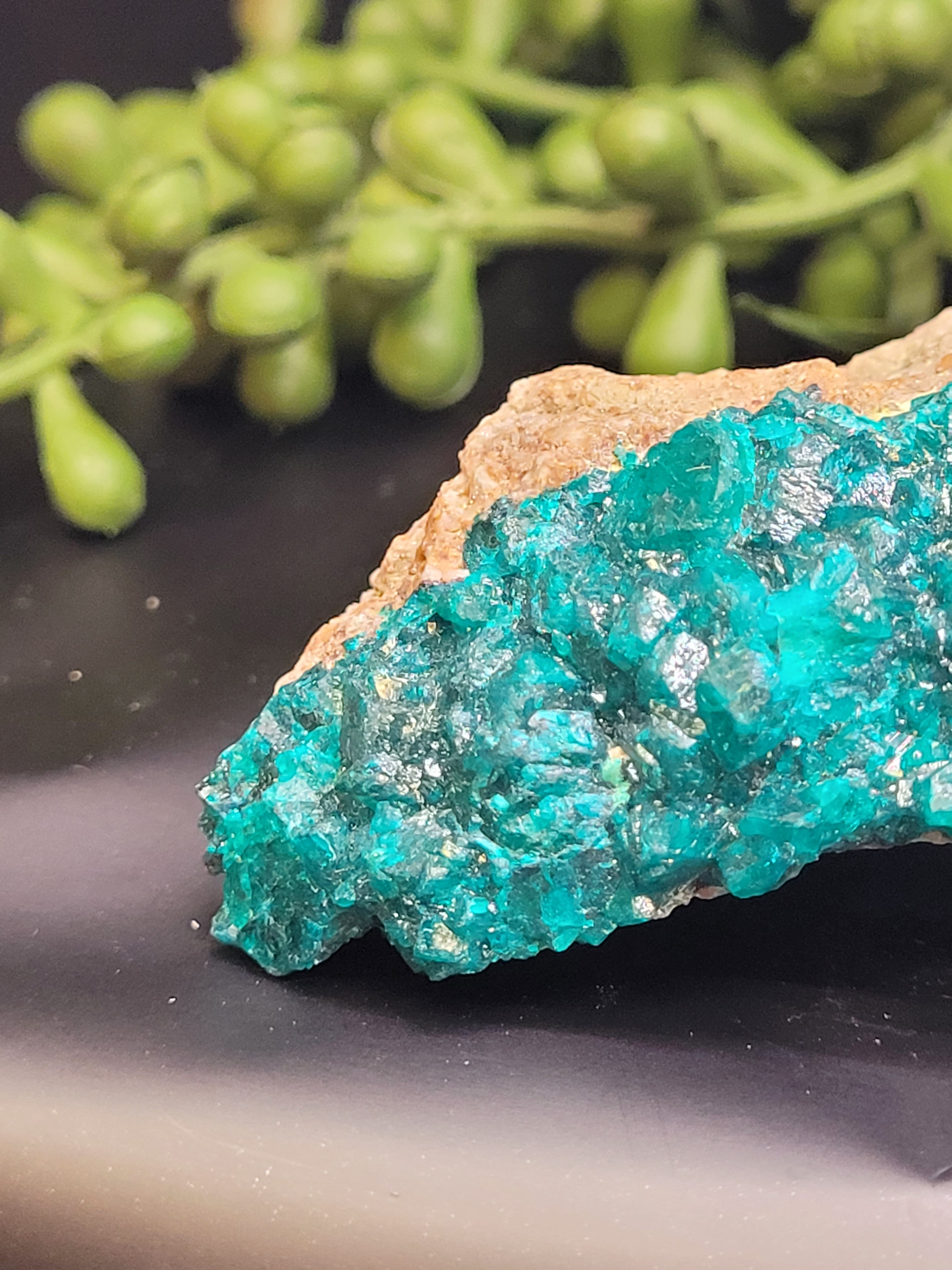 Dioptase Specimen on Matrix