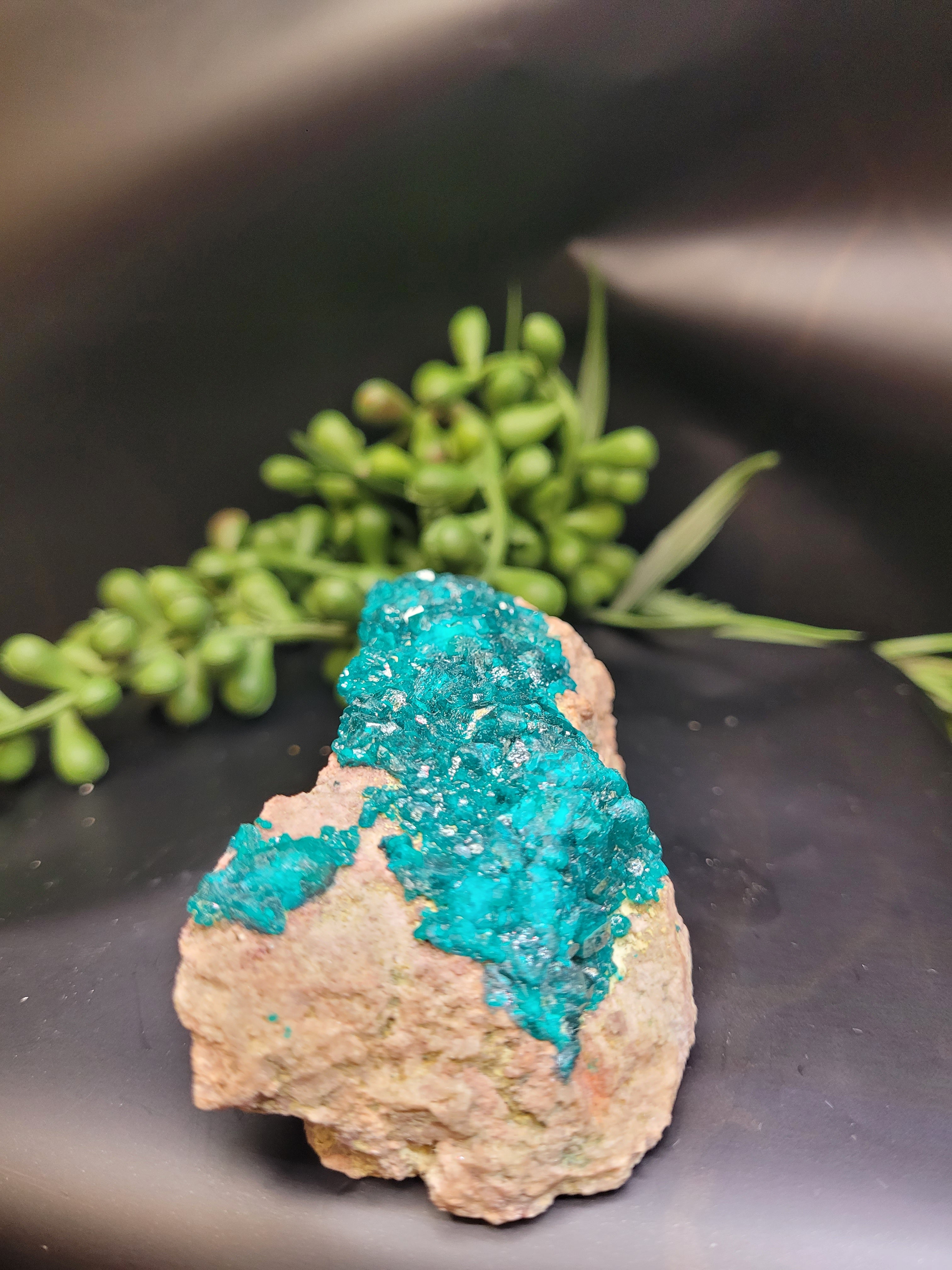 Dioptase Specimen on Matrix