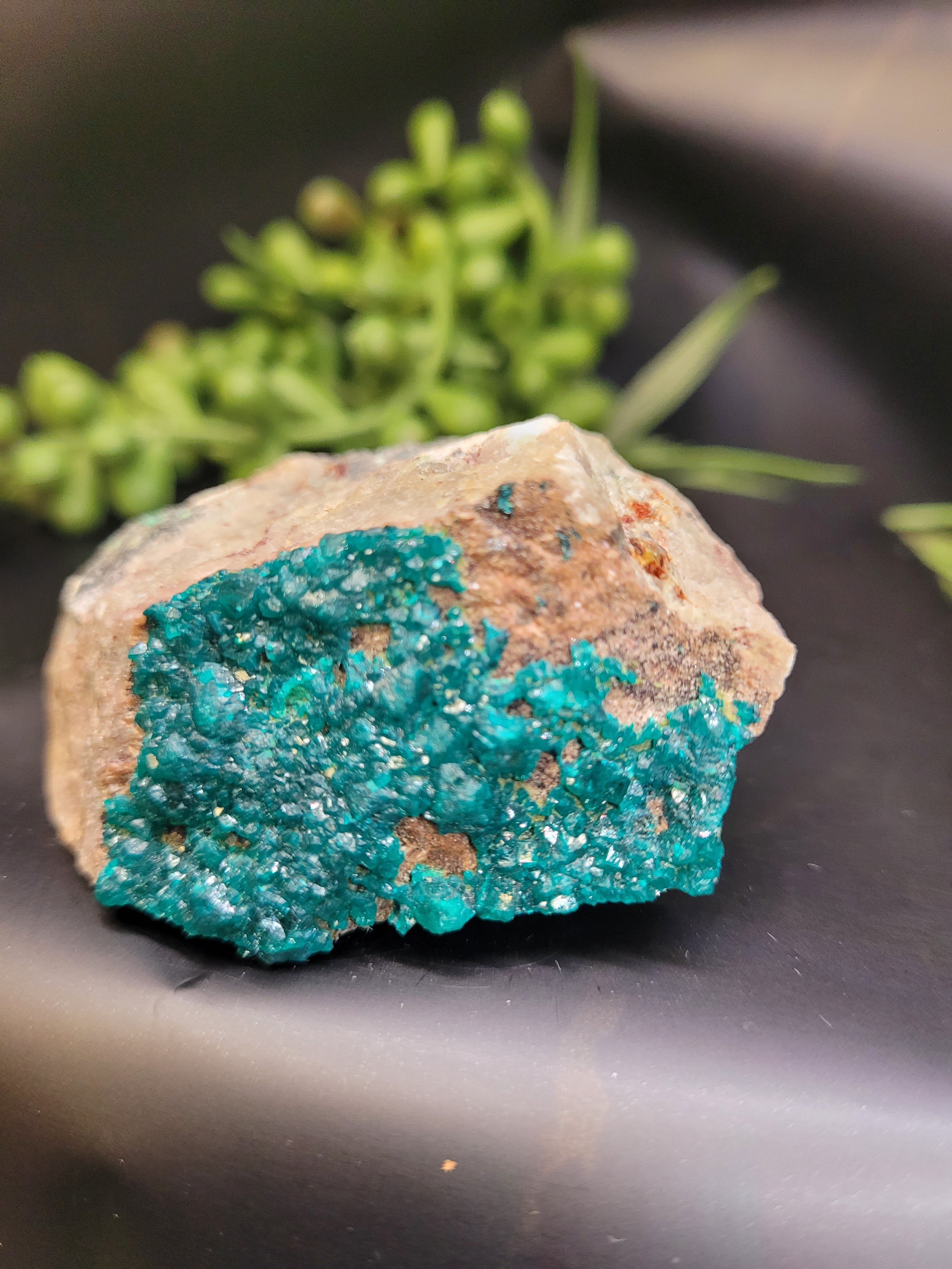 Dioptase Specimen on Matrix