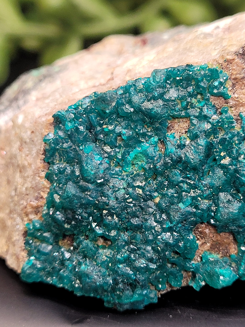 Dioptase Specimen on Matrix