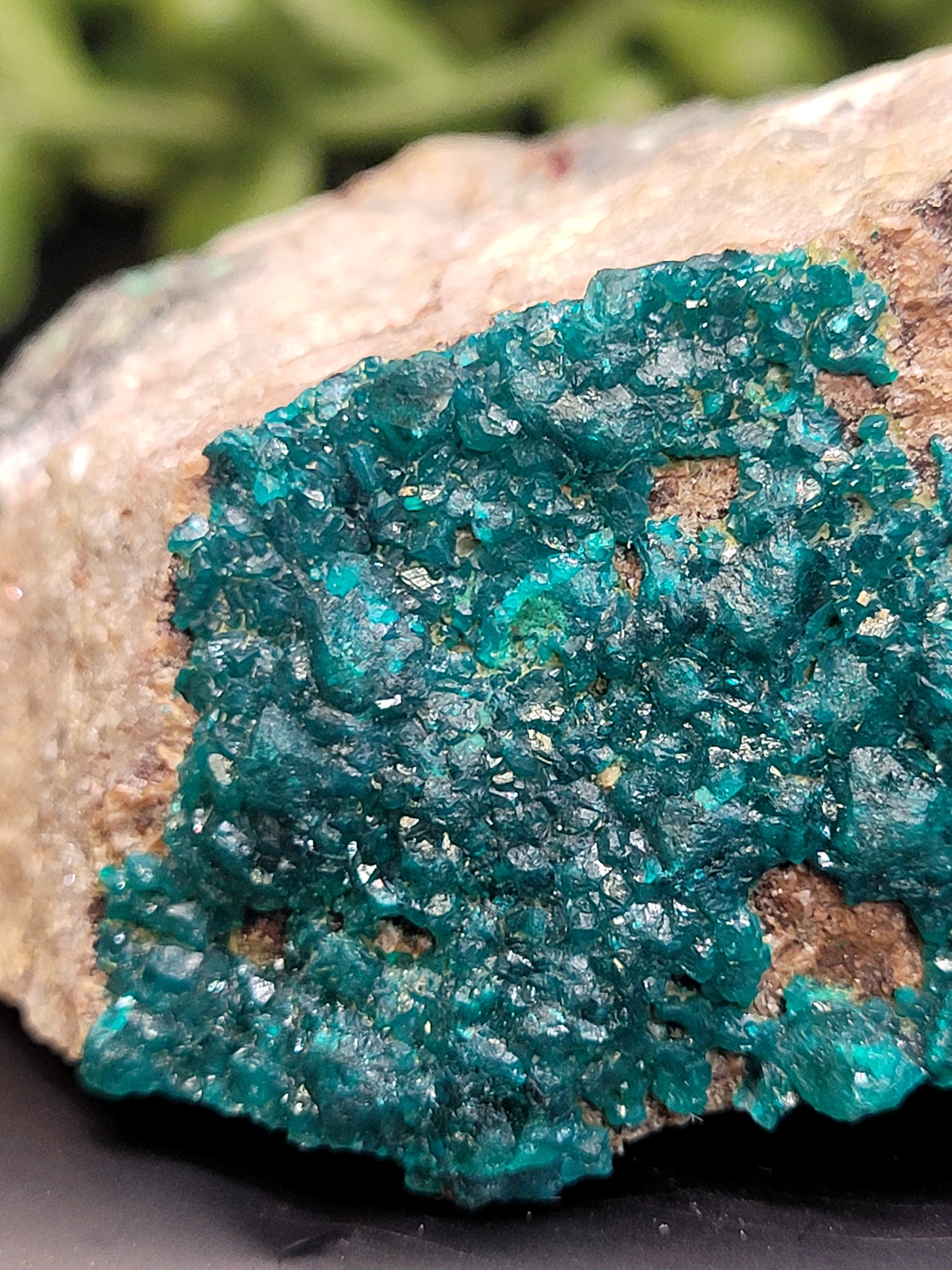 Dioptase Specimen on Matrix