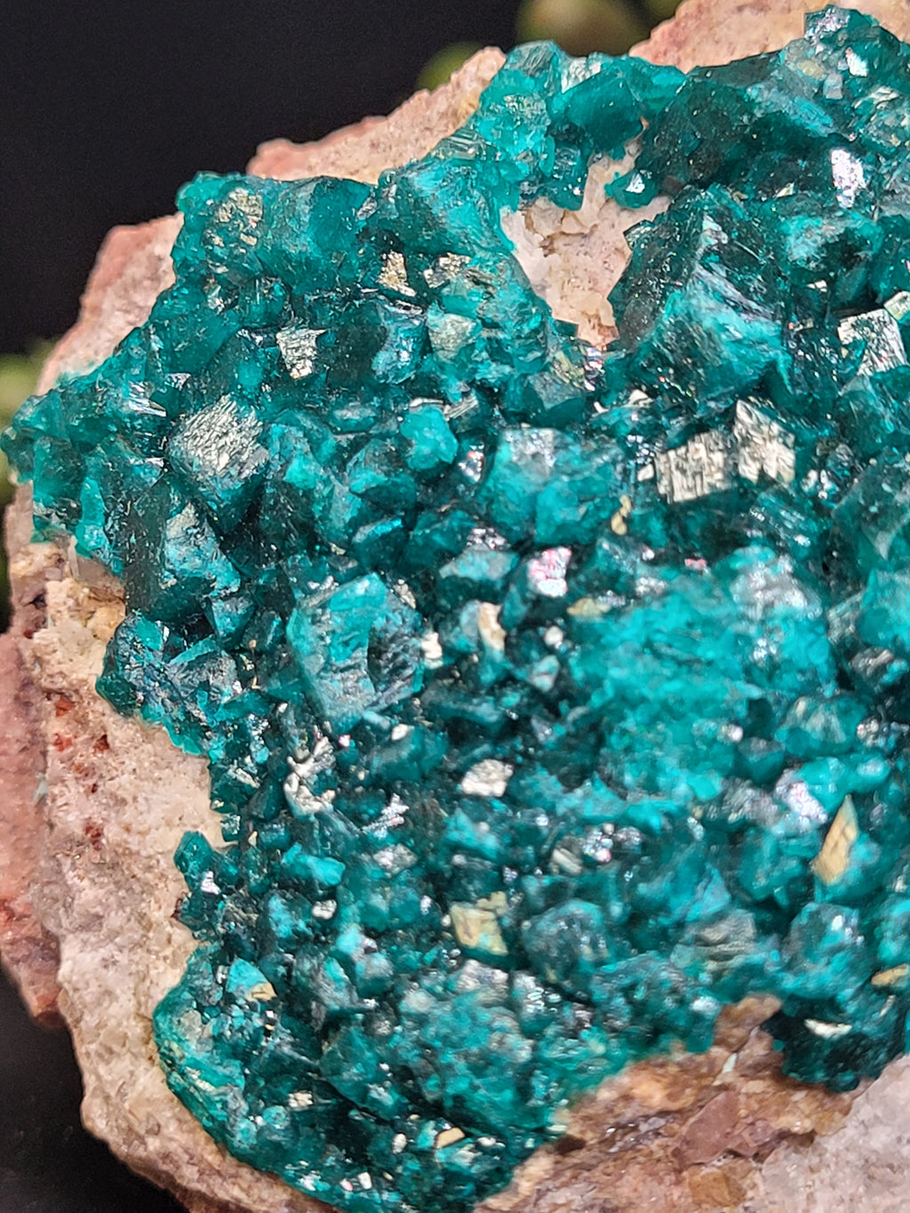 Dioptase Specimen on Matrix