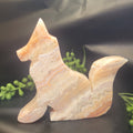 Pink Crazy Lace Agate Fox • Flowing Lace Patterns