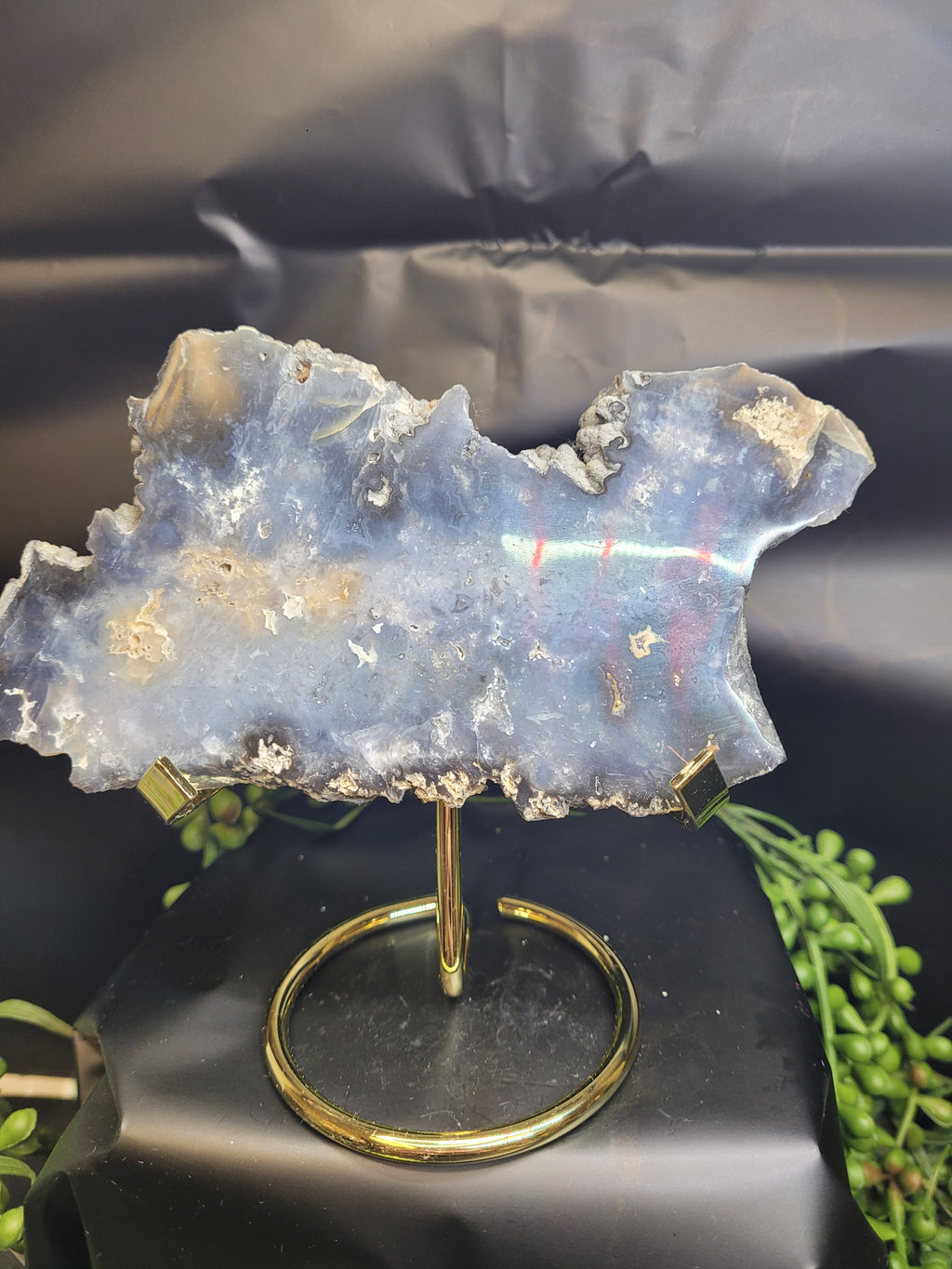Blue Plume Agate Display Slab