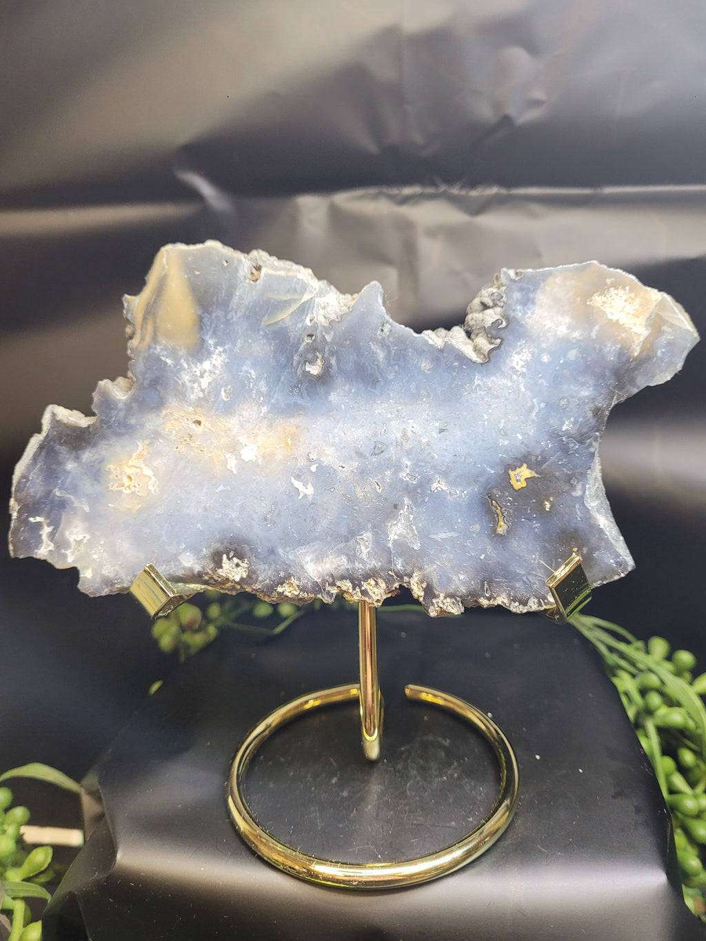 Blue Plume Agate Display Slab