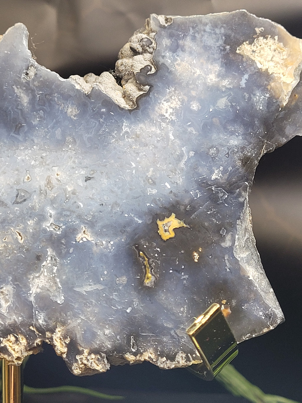 Blue Plume Agate Display Slab