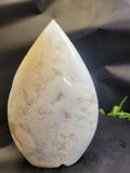 White Plume Agate Flame • Natural Quartz Vugs