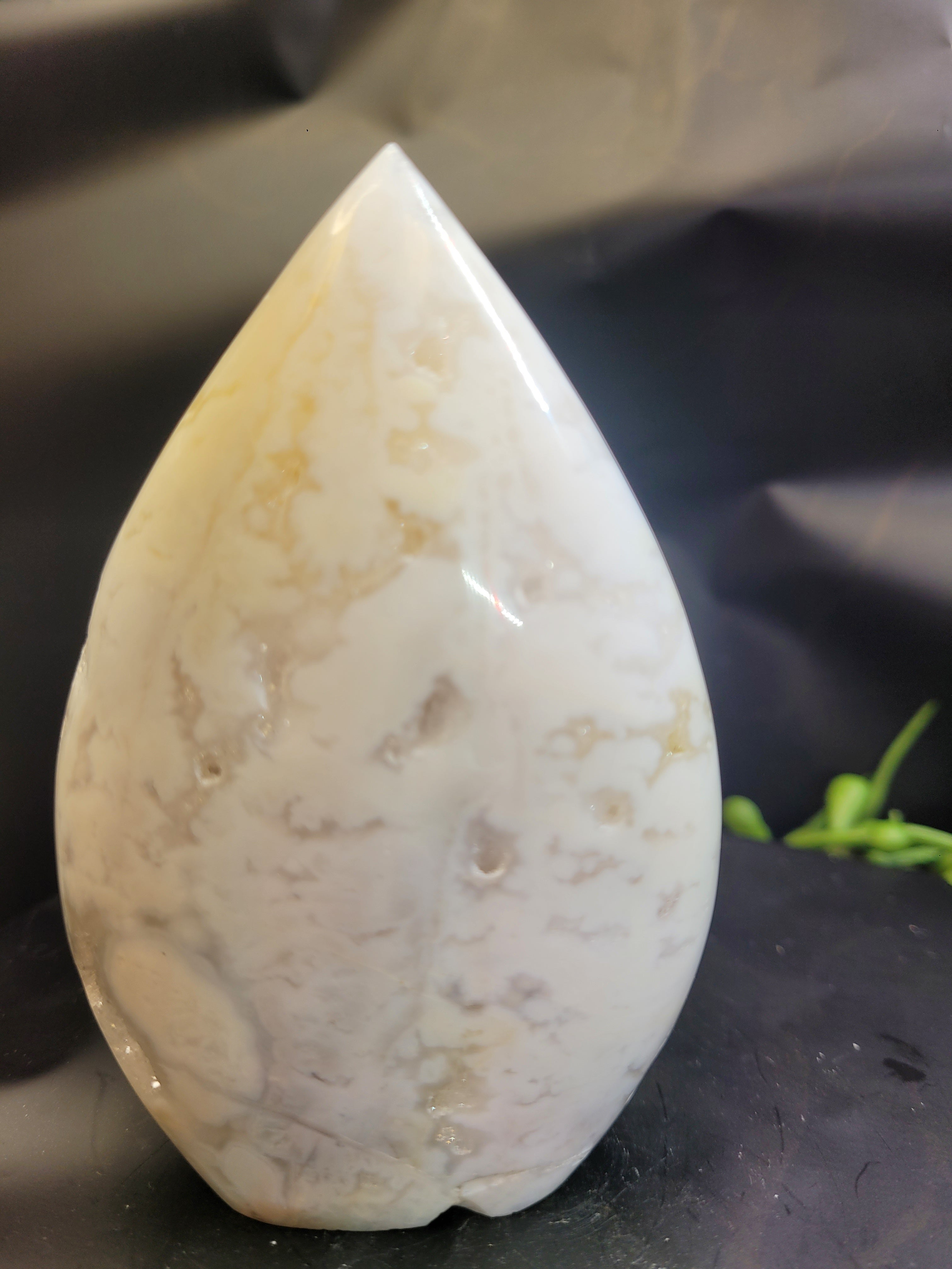 White Plume Agate Flame • Natural Quartz Vugs