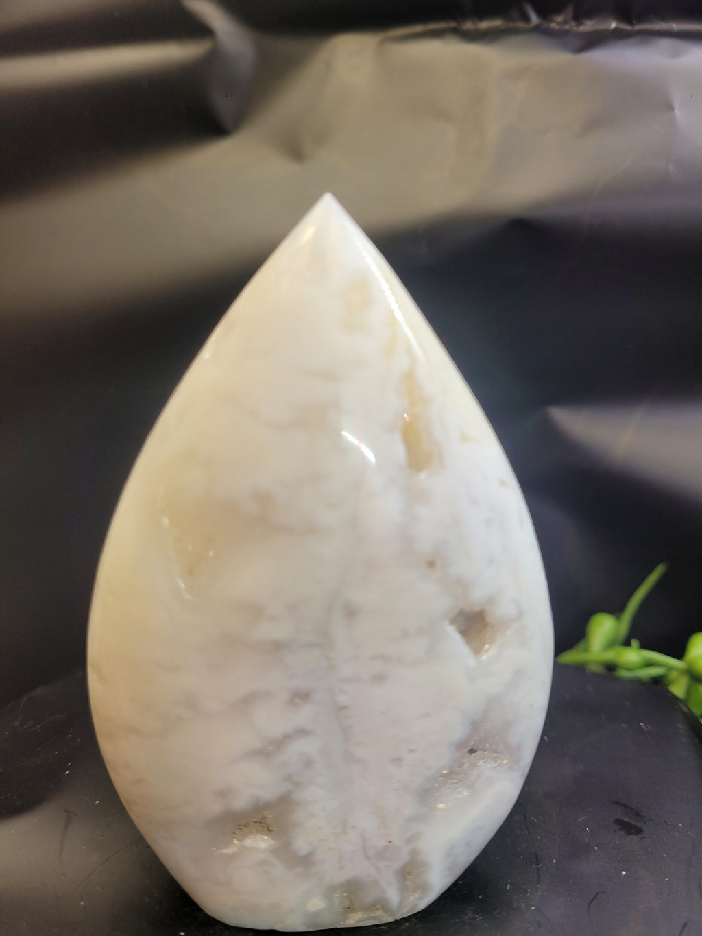 White Plume Agate Flame • Natural Quartz Vugs