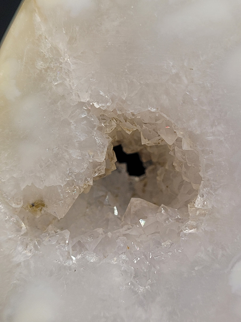 White Plume Agate Flame • Druzy Window
