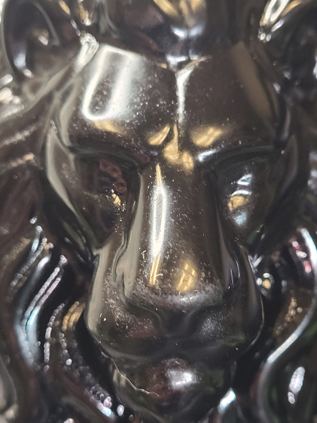 Black Obsidian Lion Carving