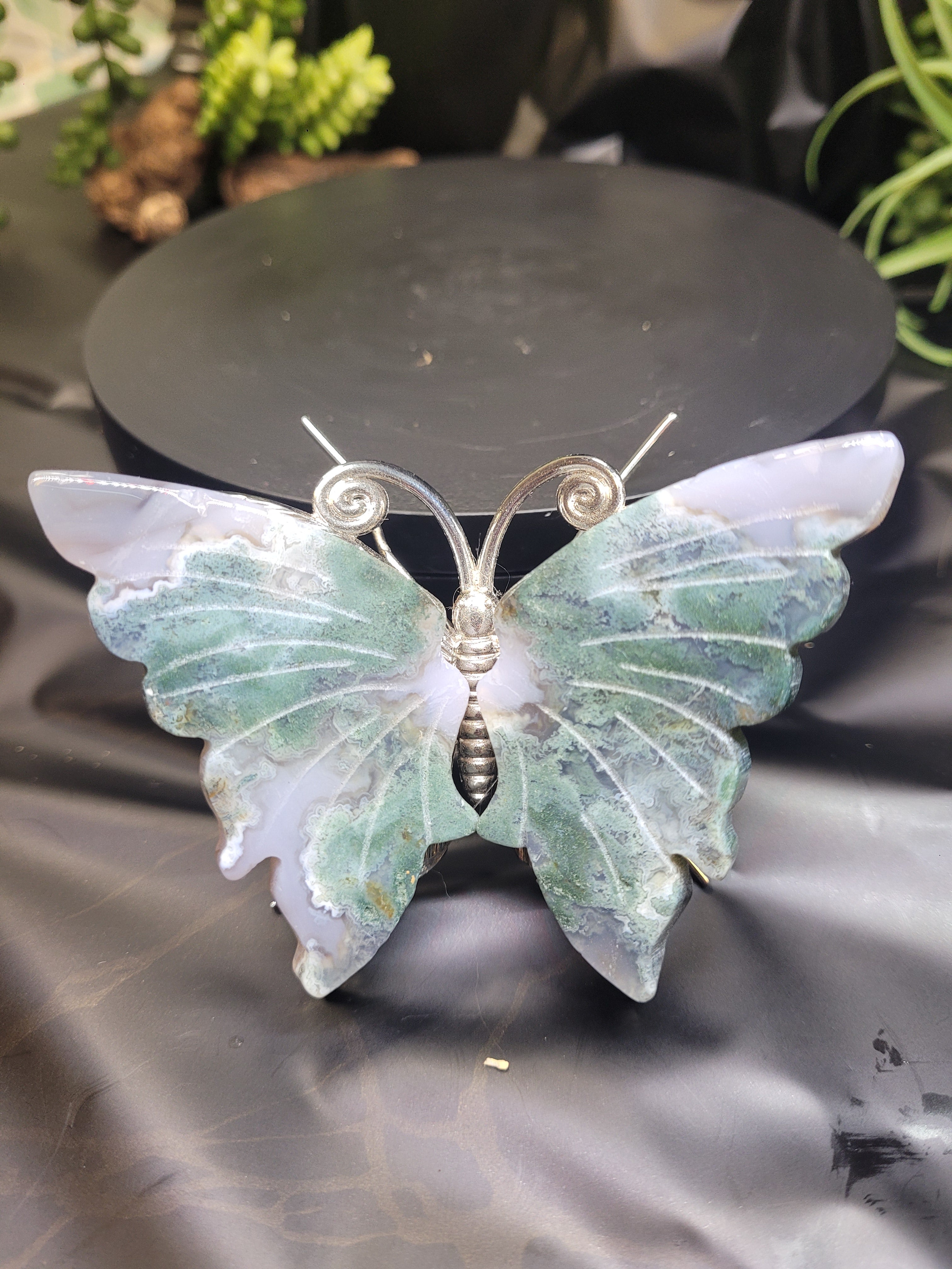 Moss Agate Butterfly