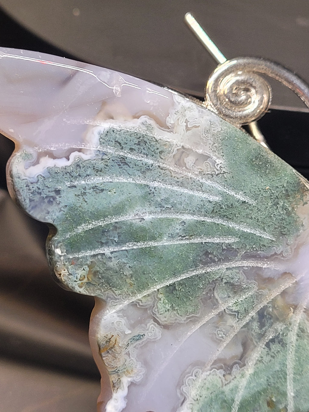 Moss Agate Butterfly