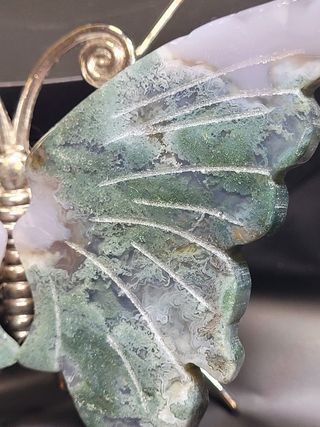 Moss Agate Butterfly