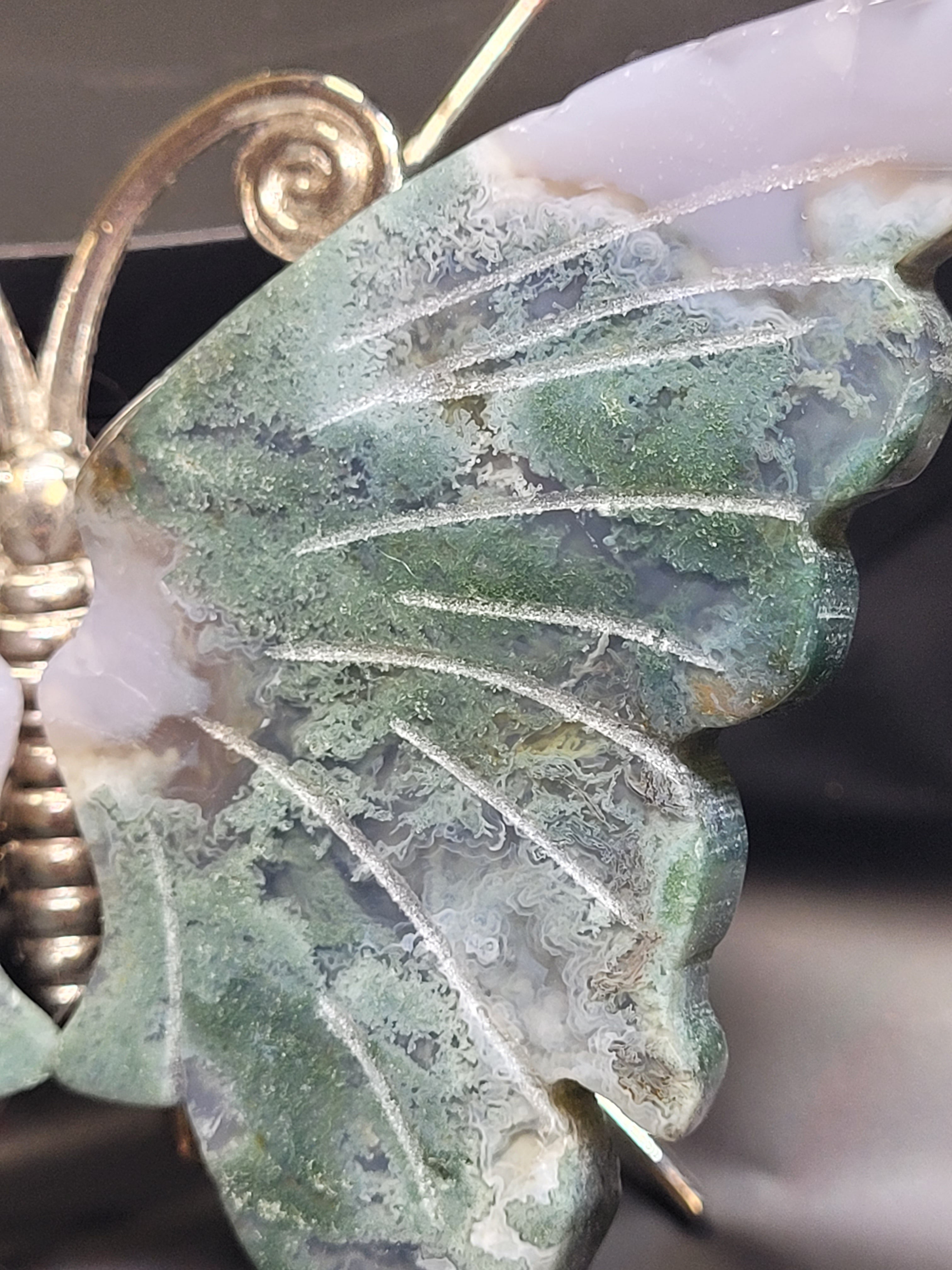 Moss Agate Butterfly