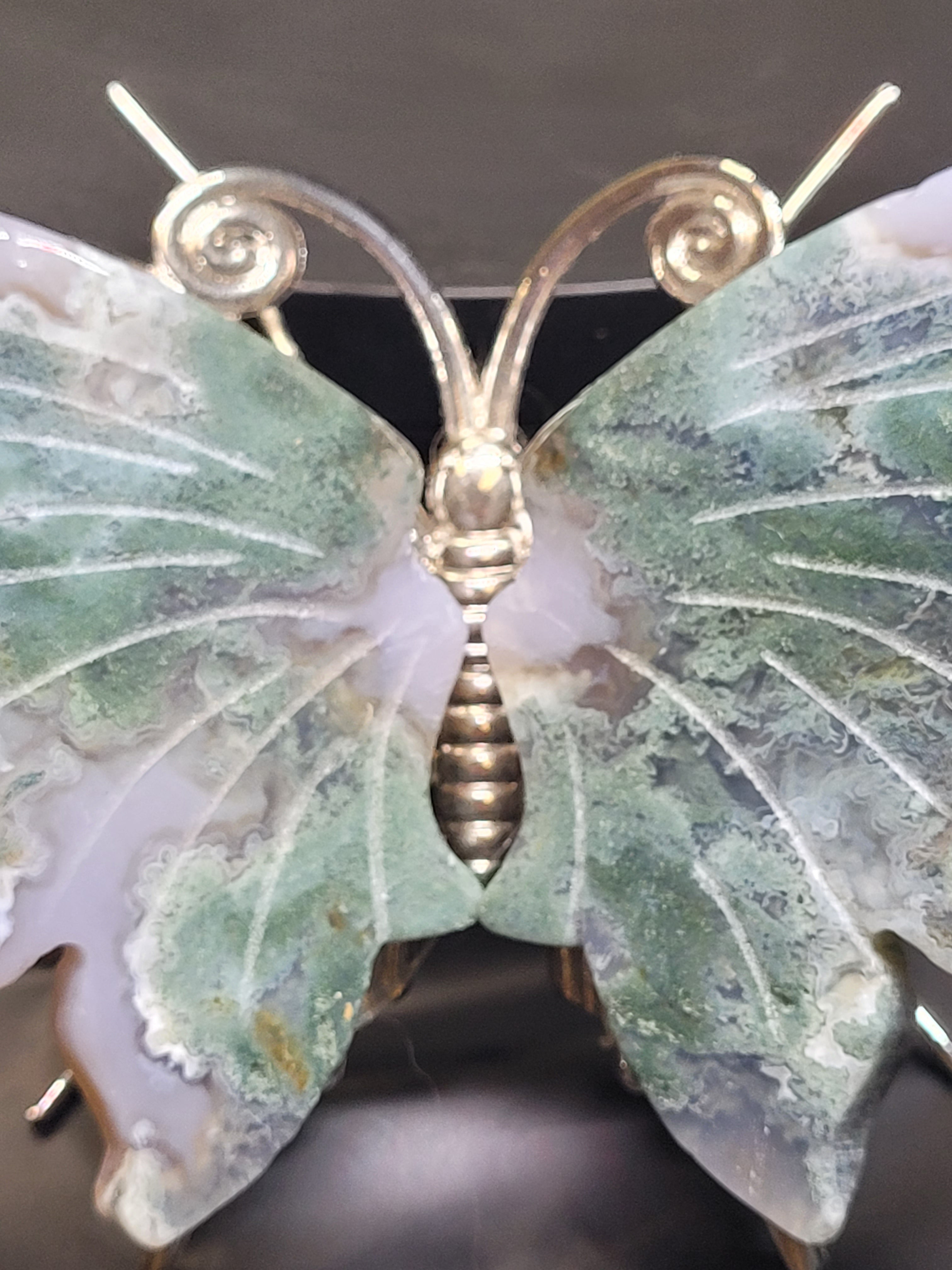 Moss Agate Butterfly