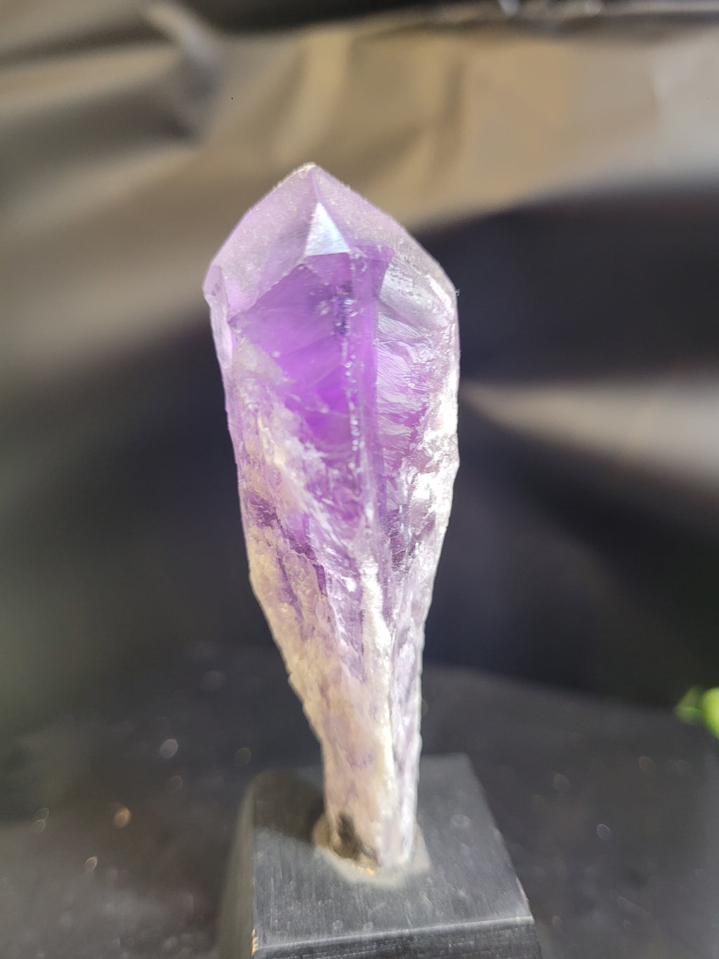 Natural Amethyst Point on Stand | Polished Crystal Display