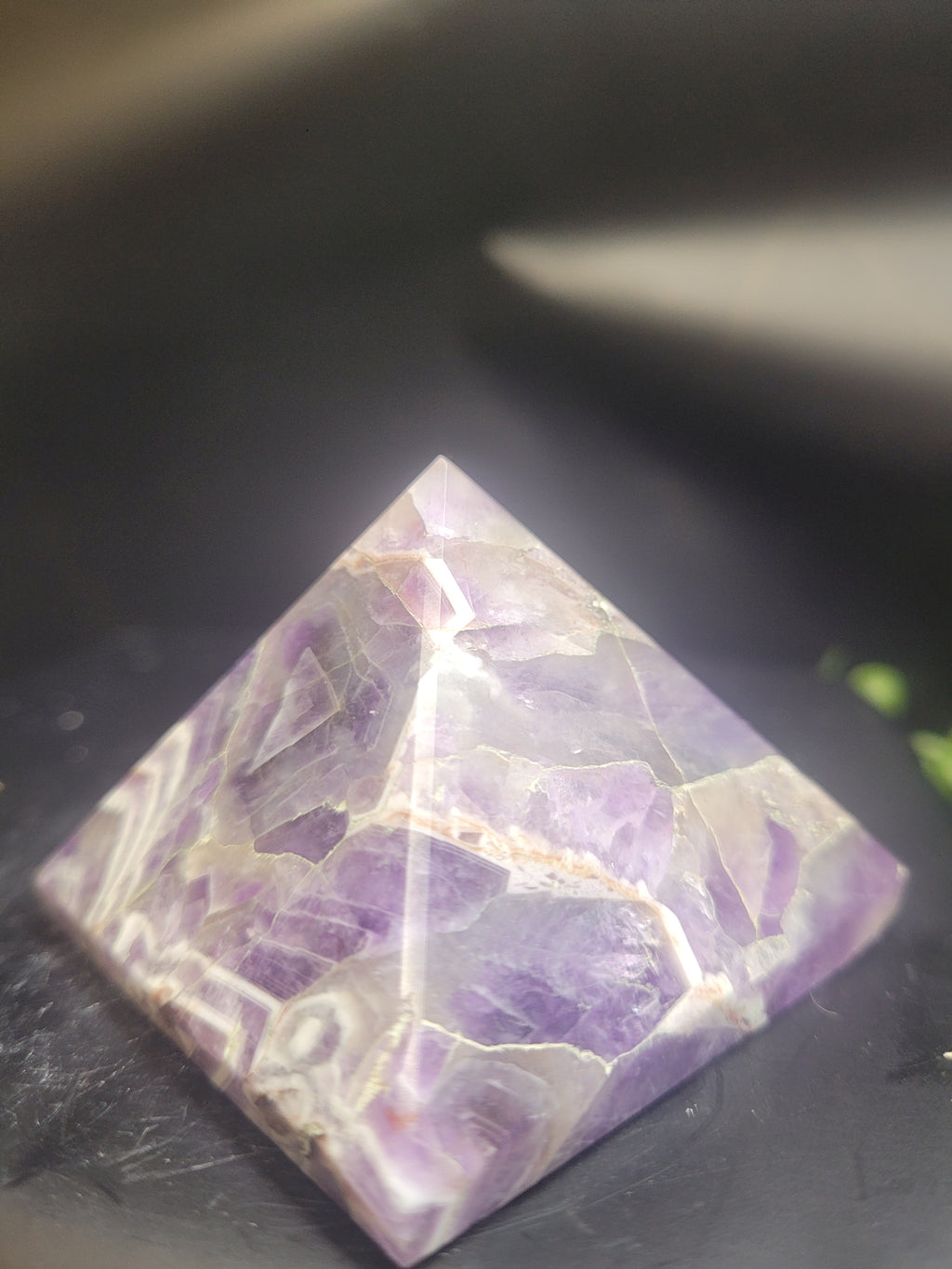 Chevron Amethyst Pyramid | Natural Banded Amethyst Quartz