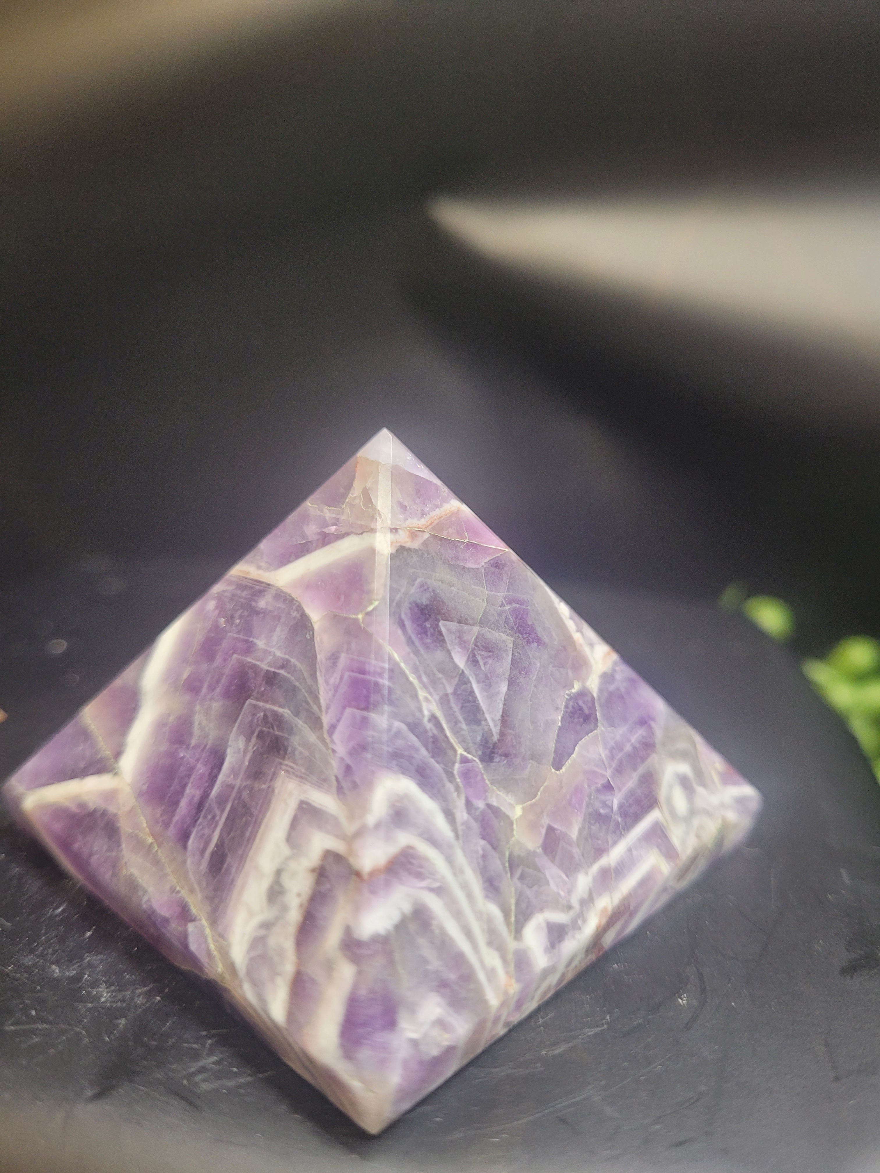 Chevron Amethyst Pyramid | Natural Banded Amethyst Quartz