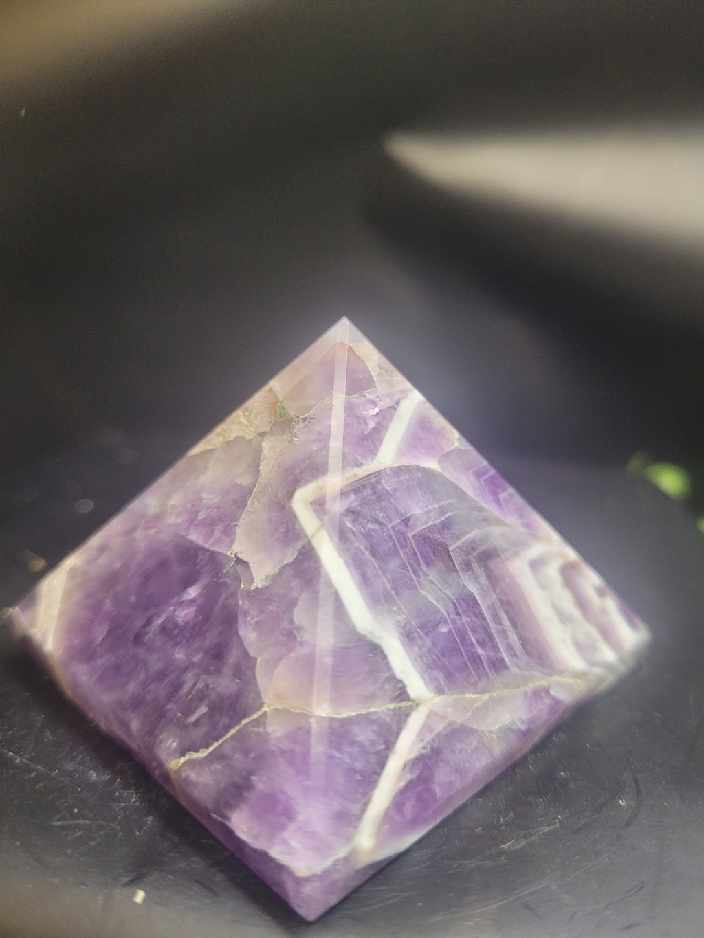 Chevron Amethyst Pyramid | Natural Banded Amethyst Quartz