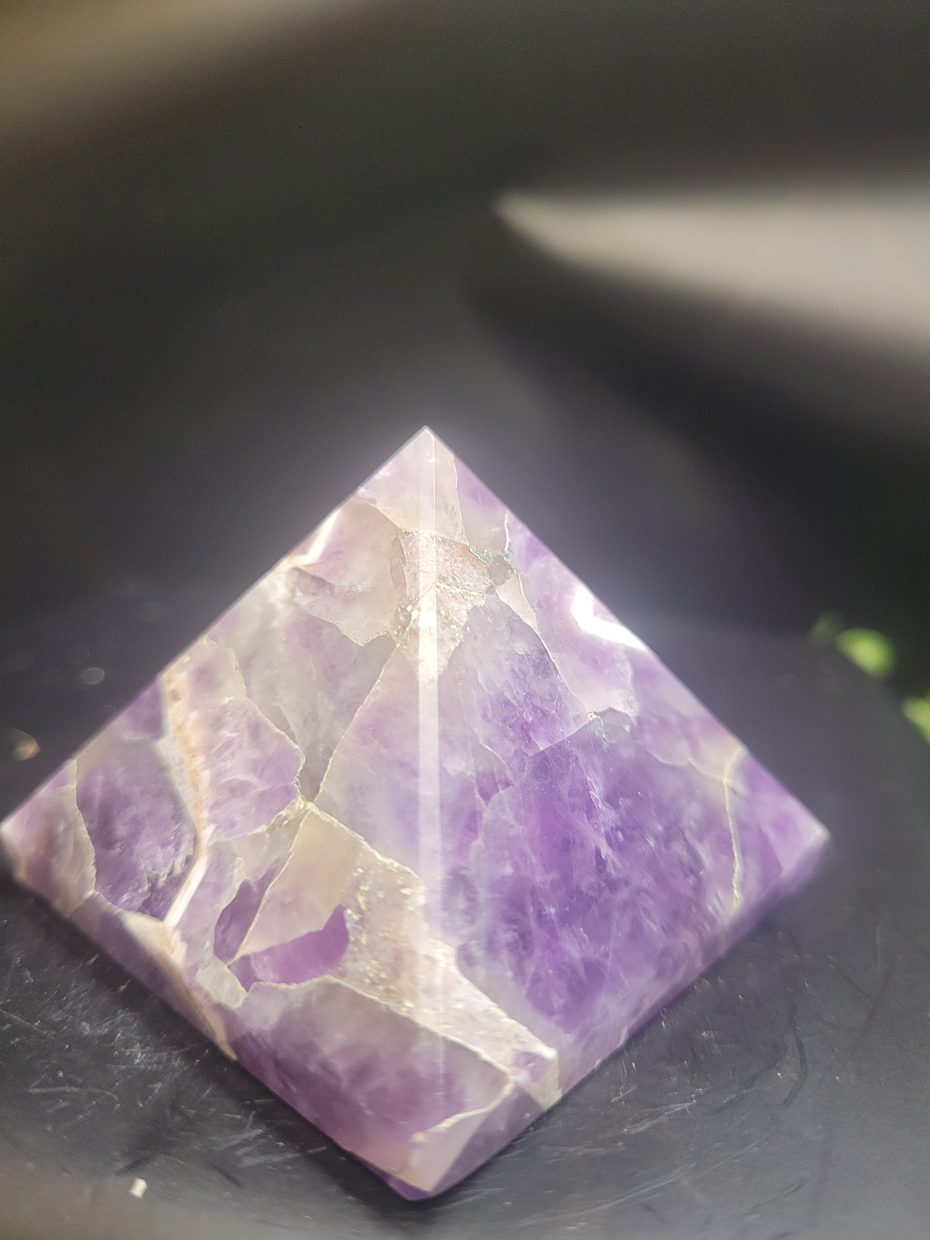 Chevron Amethyst Pyramid | Natural Banded Amethyst Quartz