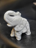 Howlite Elephant Carving