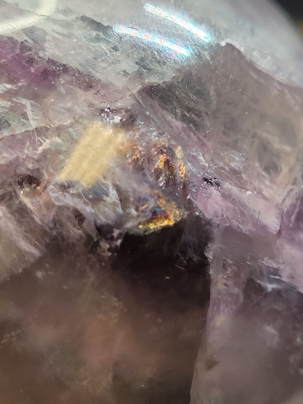 Lavender Fluorite Sphere with Natural Rainbows