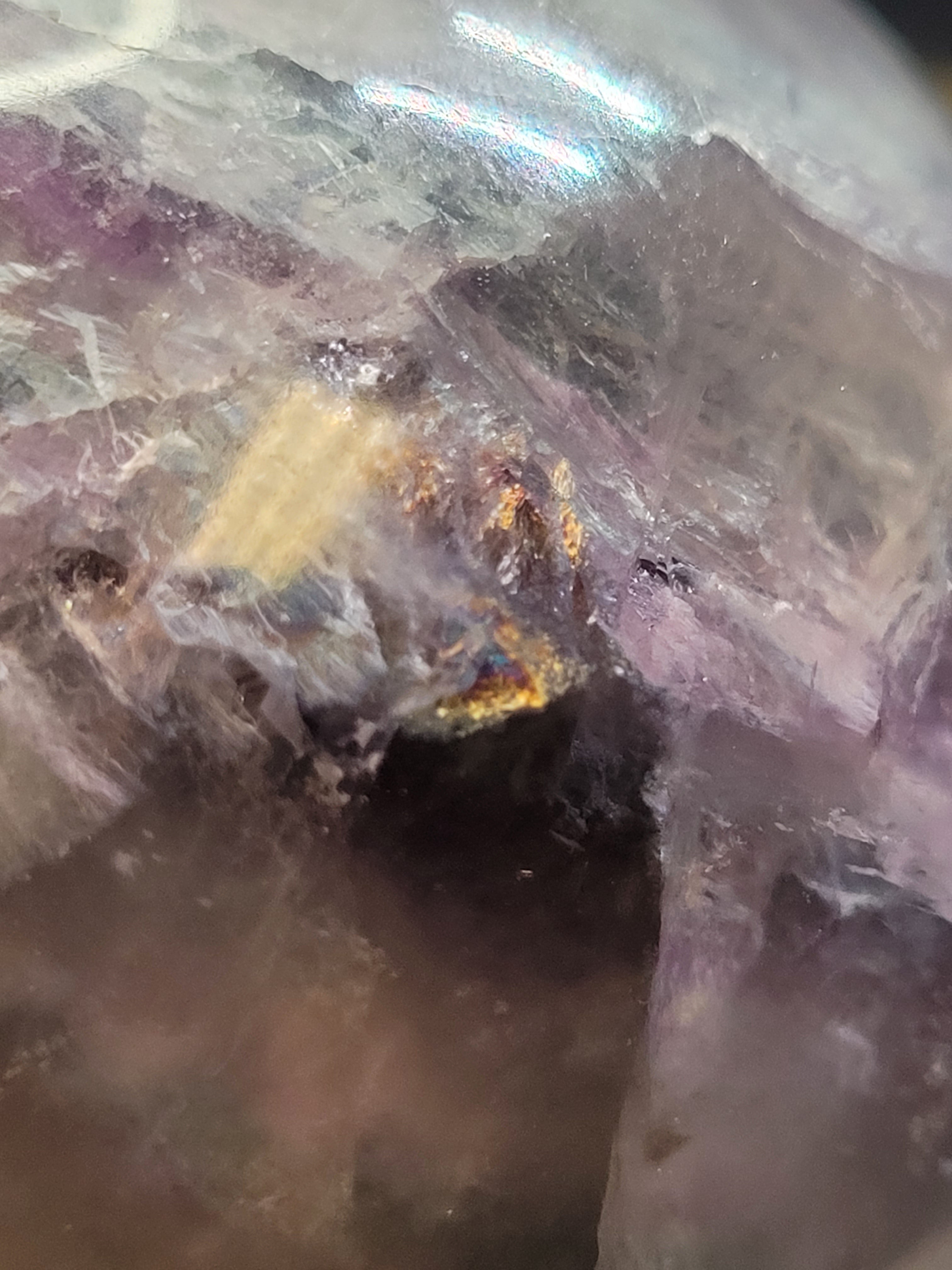 Lavender Fluorite Sphere with Natural Rainbows
