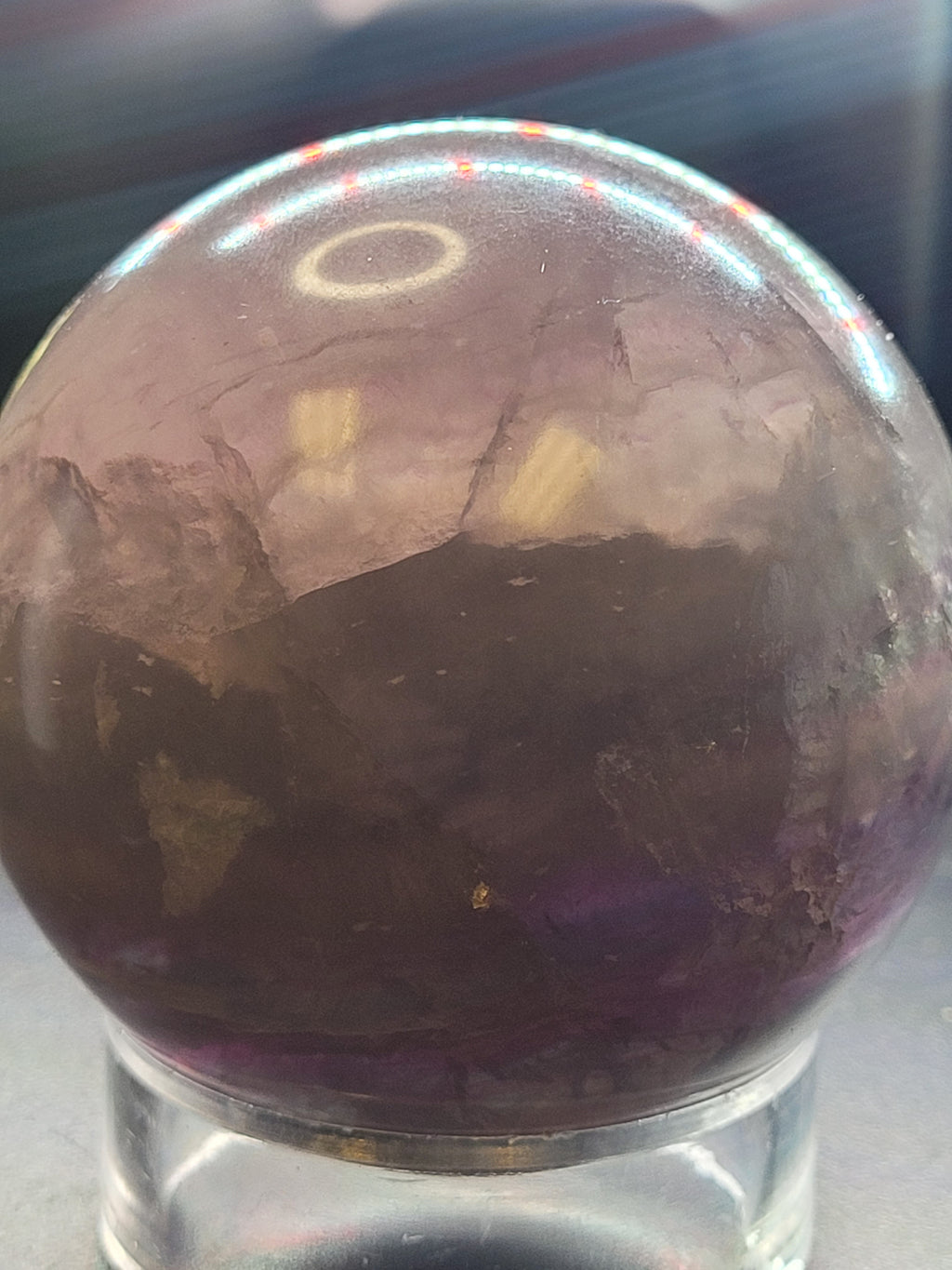 Lavender Fluorite Sphere with Natural Rainbows