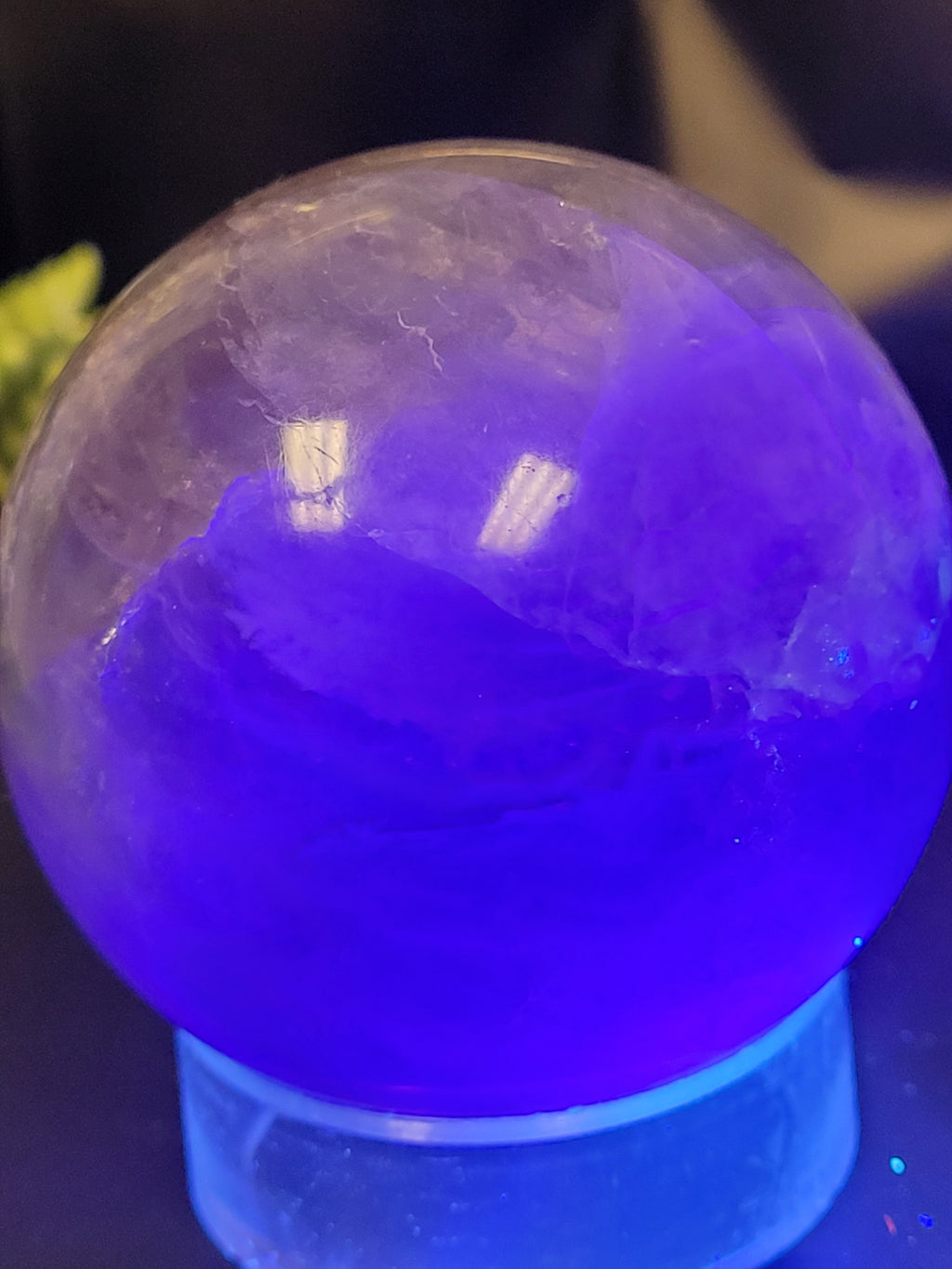 Lavender Fluorite Sphere with Natural Rainbows