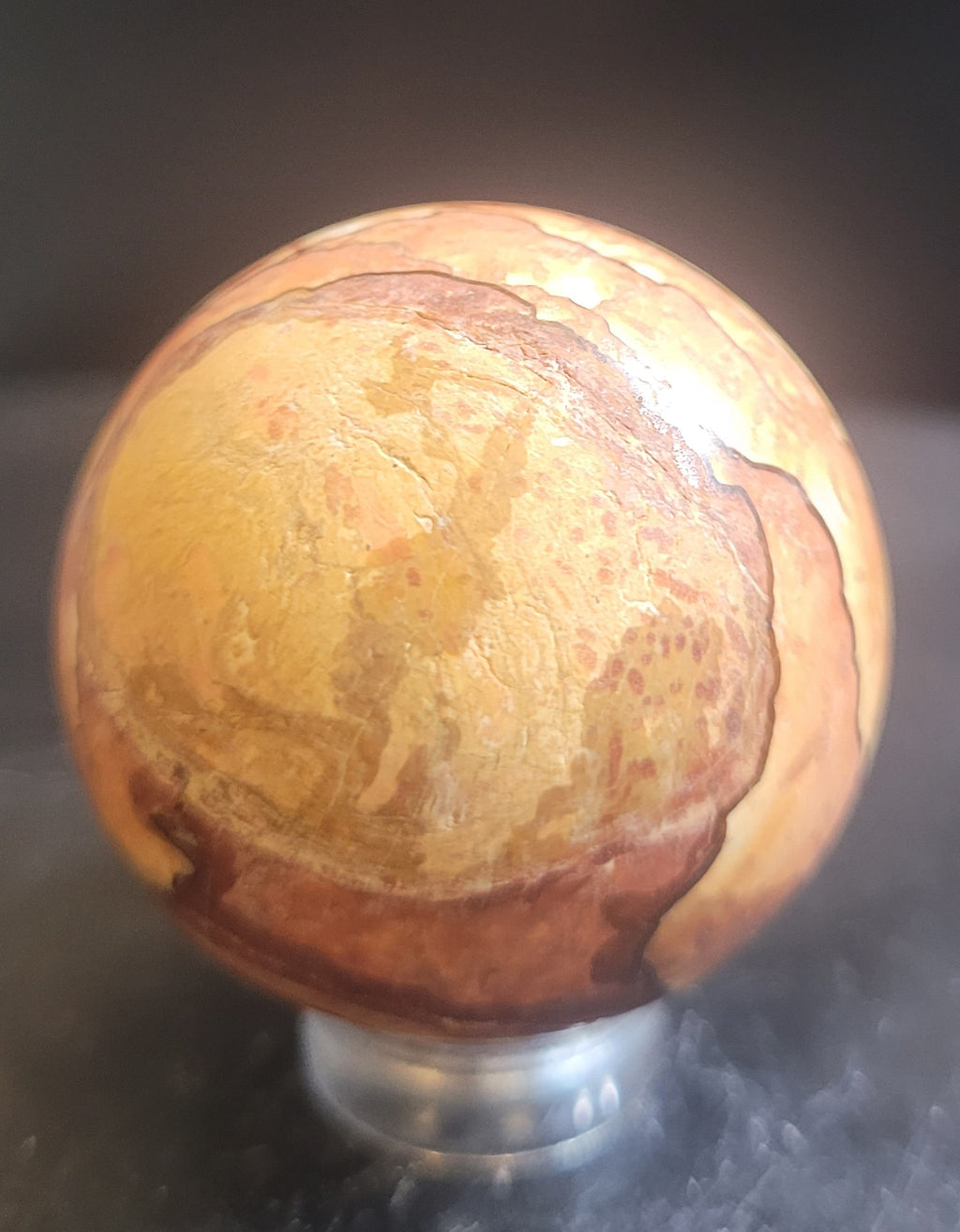 Picture Sandstone Sphere | Desert Landscape Stone Crystal Sphere